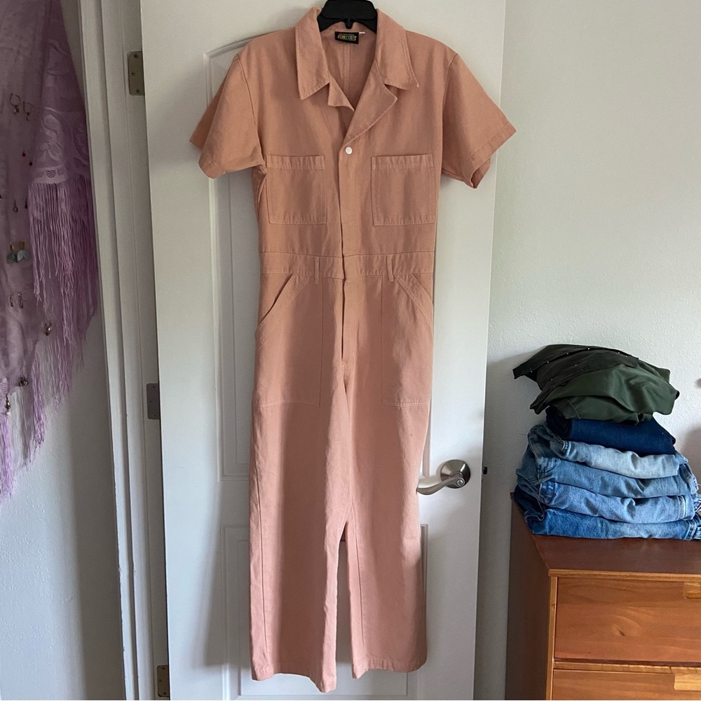 Big Bud Press Short Sleeve Jumpsuit in archived color baby pink